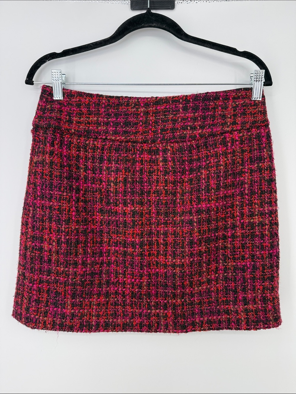 The Limited Women’s Pink,Red & Black Tweed Mini Skirt 4